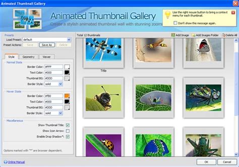 Animated Thumbnail Gallery Extensions Dmxzonecom