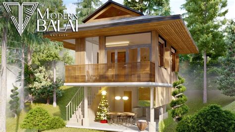 Modern Bahay Kubo 42 Sqm Two Storey House With Interior Design Otosection