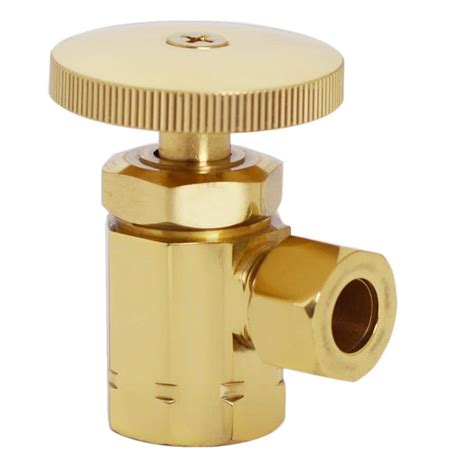 Westbrass Round Handle Angle Stop Shut Off Valve 12 In Ips Inlet