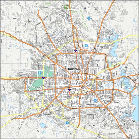 Map Of The City Of Houston World Map