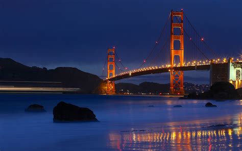 Golden Gate Bridge Bridge San Francisco Night Timelapse