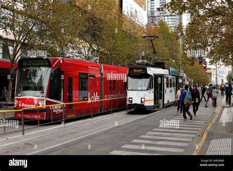 City Trams Melbourneaustralia Stock Photo Alamy