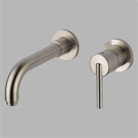 It features a spring spout.i did not buy the cover plate because i recently. Delta Trinsic 3559LF-WL Wall Mounted Faucet (With images ...