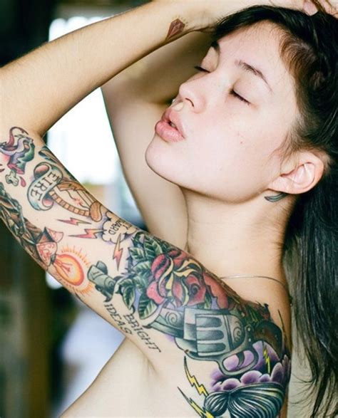 Beautiful and sports girls with tattooed bodies. 30 Arm Tattoos for Girls