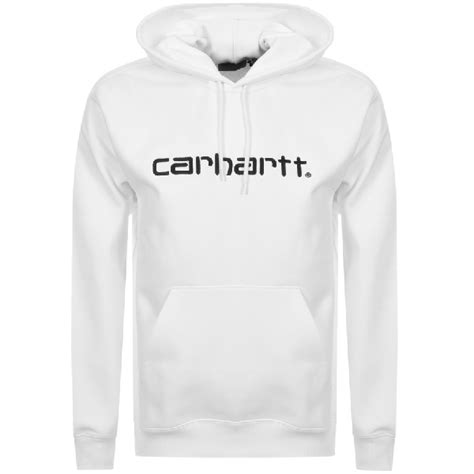 Carhartt Logo Hoodie White Modesens