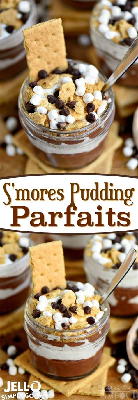 What could be better than a cookie monster made from cookies?! S'mores Pudding Parfaits - Mom On Timeout