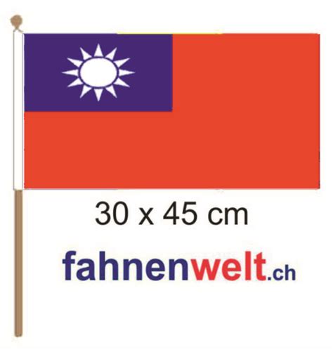 Thus the flag most commonly associated with it is the flag of the republic of china. Taiwan Fahne / Flagge am Stab