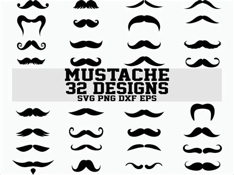 Craft Supplies And Tools Old Timey Mustache Clipart Svg And Dxf Printable