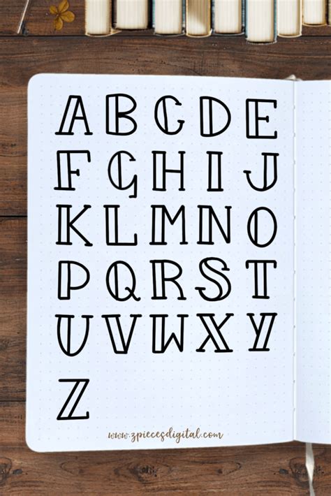 Easy Bullet Journal Block Letters Best Font For Your Bujo