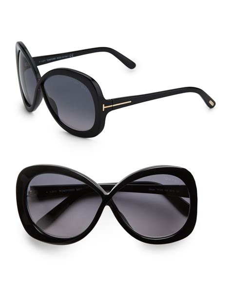 Tom Ford Margot Oversized Round Sunglasses In Black Lyst
