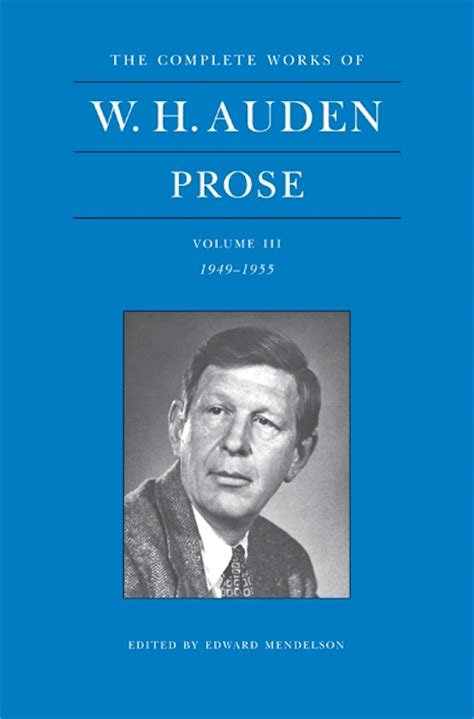 The Complete Works Of W H Auden Princeton University Press