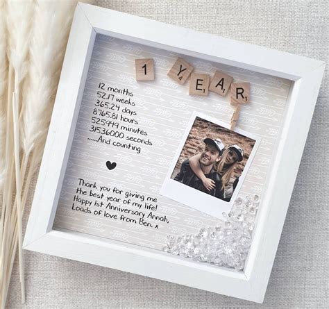First Anniversary Frame Anniversary T T For Partner Etsy