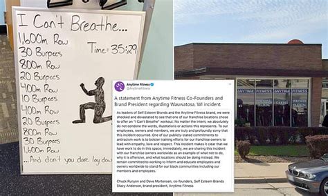 Anytime Fitness Apologizes For I Can T Breathe Workout Daily Mail Online