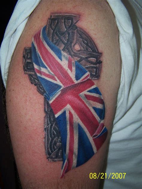 British Flag Tattoo On Shoulder Flag Tattoo British Tattoo Shield