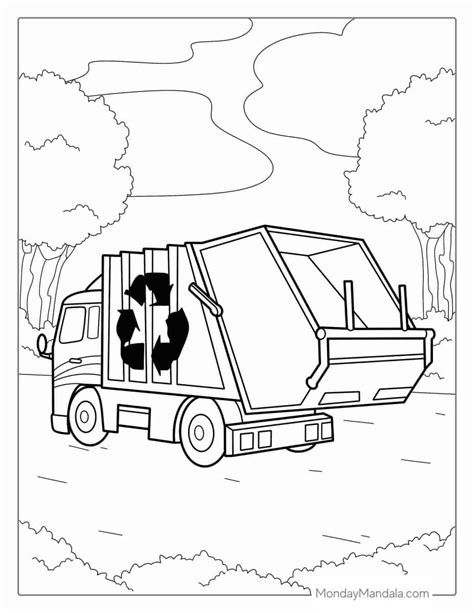 20 garbage truck coloring pages free pdf printables