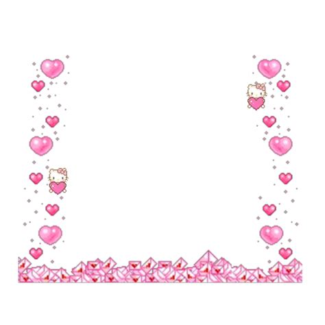 Hellokitty Sanrio Border Pink Kawaii Sticker By Koold0ll In 2023
