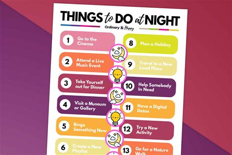 35 Best Things To Do At Night Ordinary And Happy