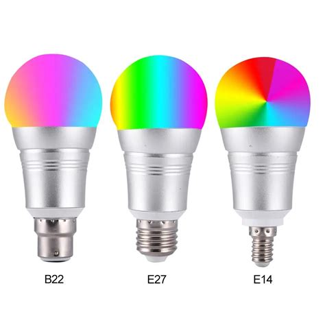 Smart Rgb Wifi Lamp Bulb Led Light Bulb E27 E14 B22 Dimmable Color