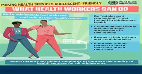 Adolescent Friendly Health Services What Health Workers Can Do