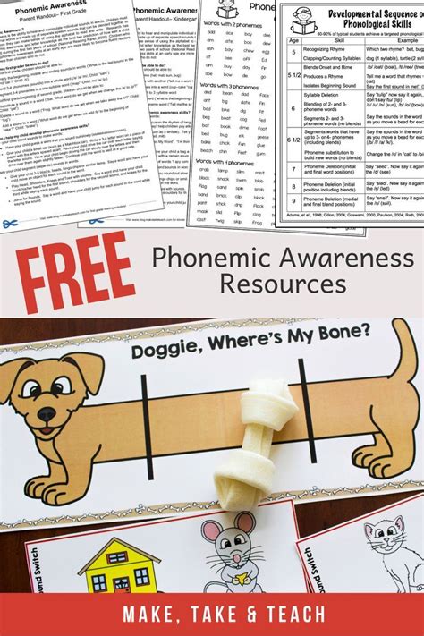 Phonemic Awareness Free Resources Make Take And Teach Phonemic