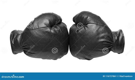 Two Boxing Glove Stock Image Image Of Black Fighting 116727861