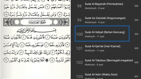 Surat Al Adiyat Ayat 1 11 Dan Artinya Lengkap Tulisan Arab Latin Dan