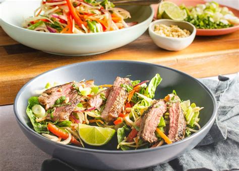 Easy Beef Salad With Asian Slaw Lost In Food