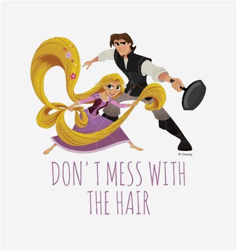 Rapunzel And Eugene Dont Mess With The Hair Png Free Download Files For Cricut And Silhouette