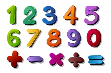 Numbers And Maths Symbols Free Vector