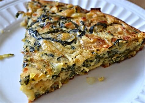 Skinnytastes Crustless Swiss Chard Pie Famous Fridays — Unwritten Recipes