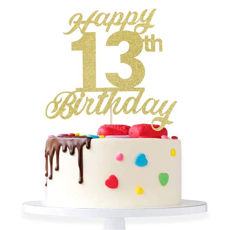 Buy Happy 13th Birthday Cake Topper Cheers For 13 Years Old Hello 13