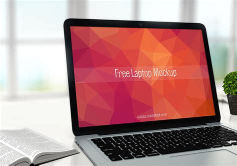 Free Laptop Mockup in Office - A Graphic World | Laptop mockup, Free laptop, Laptop