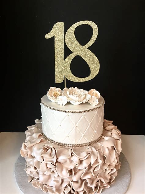 She smiles, as usual, and sits aloof without even bothered to open and see the gifts lying near. ANY NUMBER Gold Glitter 18th Birthday Cake Topper number