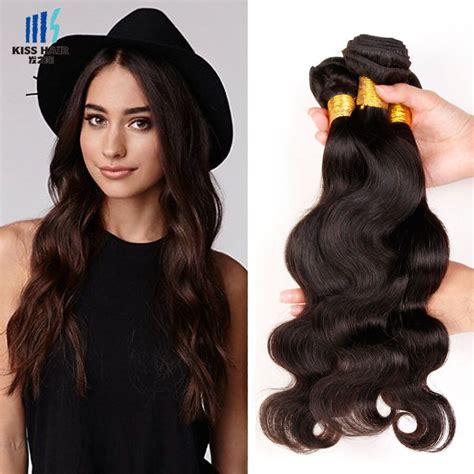 Indian Body Wave 3 Bundle Raw Virgin Indian Hair Body Wave Color 2 4 Brown Hair Weave 8a