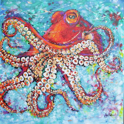 Giant Pacific Octopus Painting By Jyotika Shroff Pixels