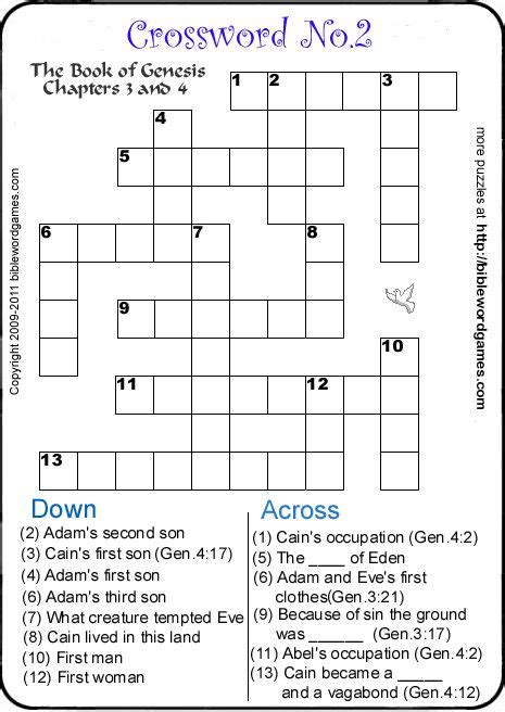 Bible Crossword Puzzle The Sermon On The Mount Biblepuzzlescom Bible