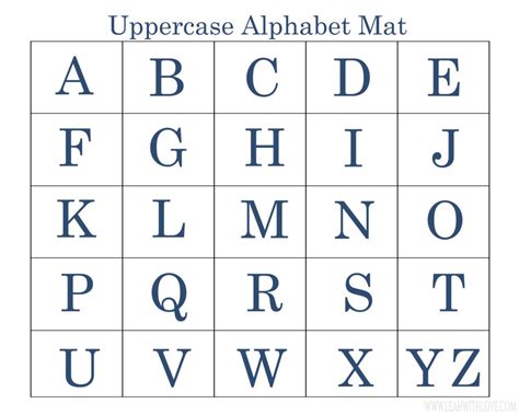 Uppercase Alphabet Printable Printable World Holiday