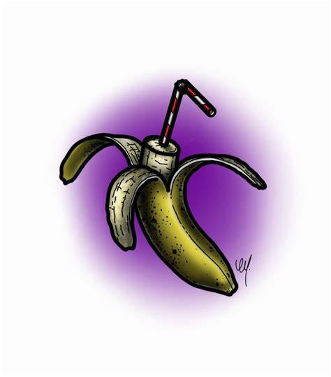 Banana Drawing Banana Juice Straw Banana Art Creepy Art Weird Art Odd