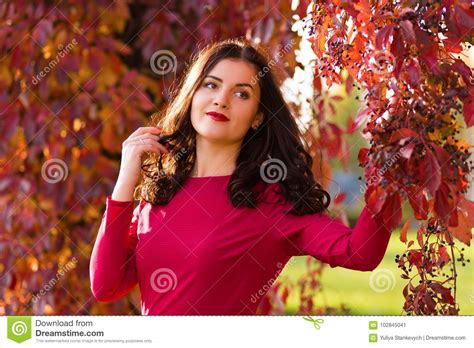 Woman In The Autumn Park Stock Image Image Of Boho 102845041