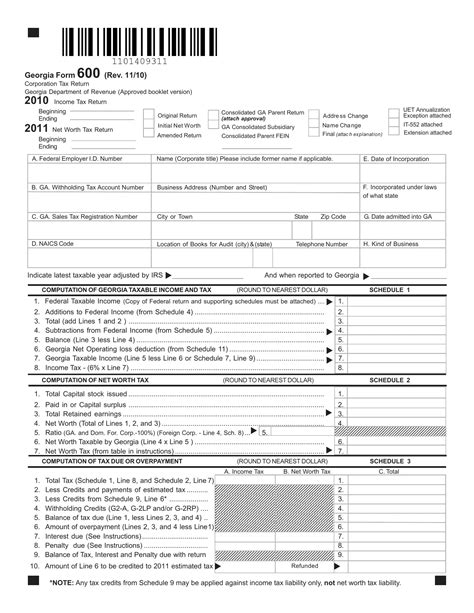 Georgia Form 600 ≡ Fill Out Printable Pdf Forms Online