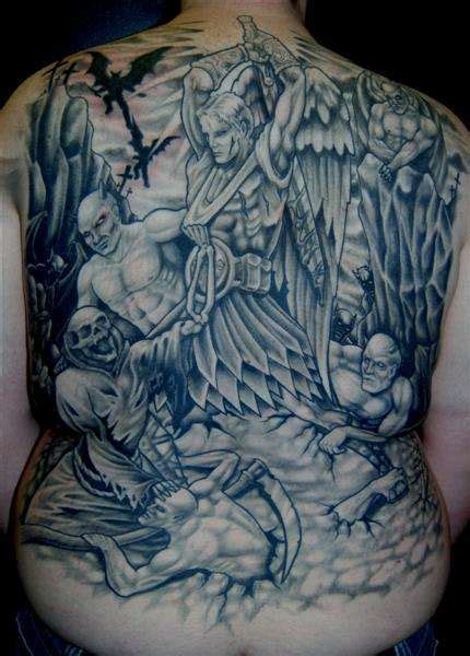 Angel And Demon Tattoos Full Body On Back Tattoomagz › Tattoo