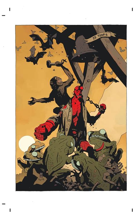 200 Limited Edition 25th Anniversary Hellboy Prints Sdcc2018 Exclusive
