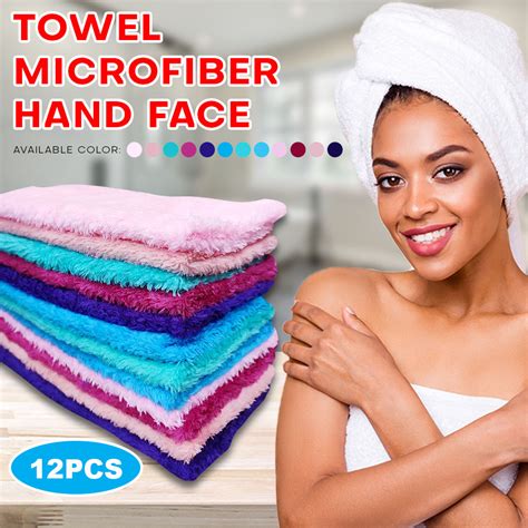 12pcs Super Soft Hand Towel Microfiber Hand And Face Towel 25x50cm