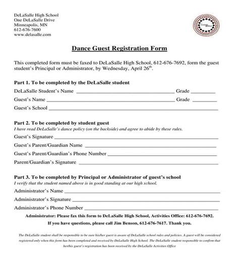 Free 11 Dance Registration Forms In Pdf Ms Word Excel