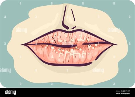 Illustration Of Dry And Chapped Lips Stock Photo Alamy