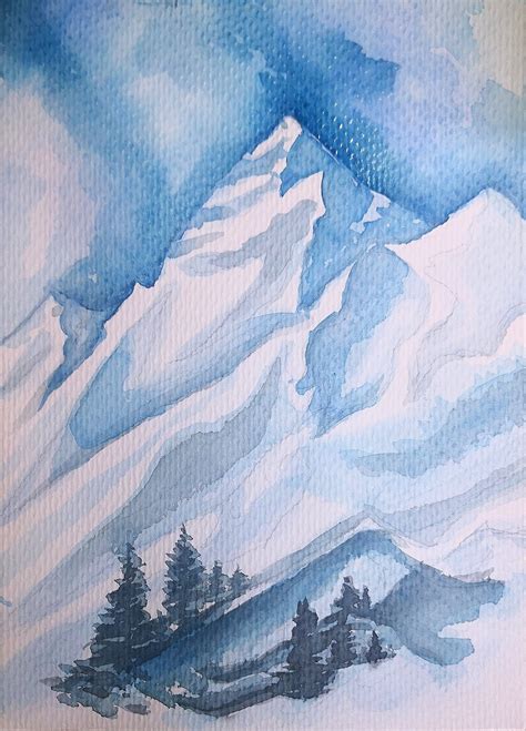 2 How To Draw Snow Mountains Hiart