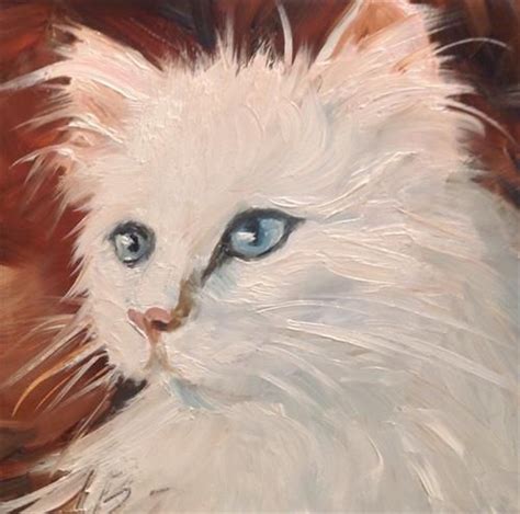 Daily Paintworks Original Fine Art Annette Balesteri Cat Art
