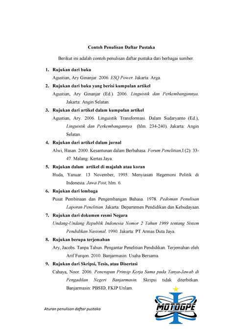 Contoh Daftar Pustaka Dari Buku Terjemahan Info Terkait Buku