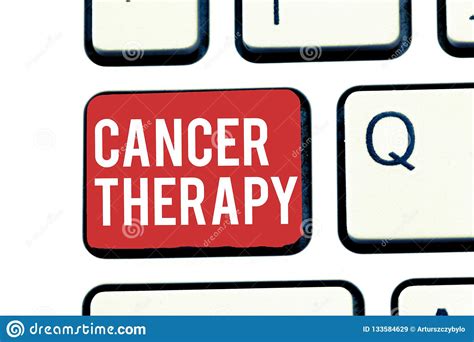 Handwriting Text Writing Cancer Therapy Concept Meaning Treatment Of