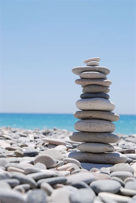 Hd Wallpaper Pile Of Stones Beside Sea Zen Pebble Balance Stack